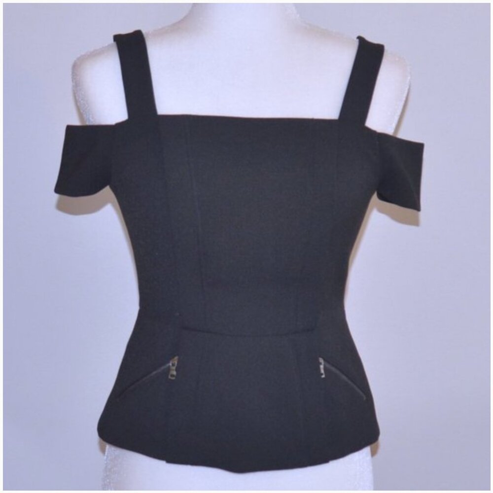 BCBG MAXAZRIA Emelya Cold Shoulder Corset Top